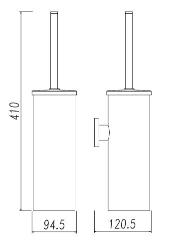 Round Toilet Brush Holder