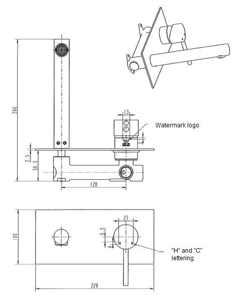Round Wall Mixer with Spout