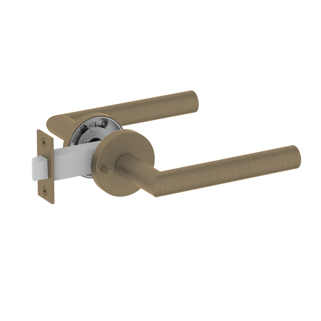 Seville Antique Brass Door Handle and Lock