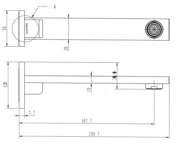 Bath Spout - 188mm
