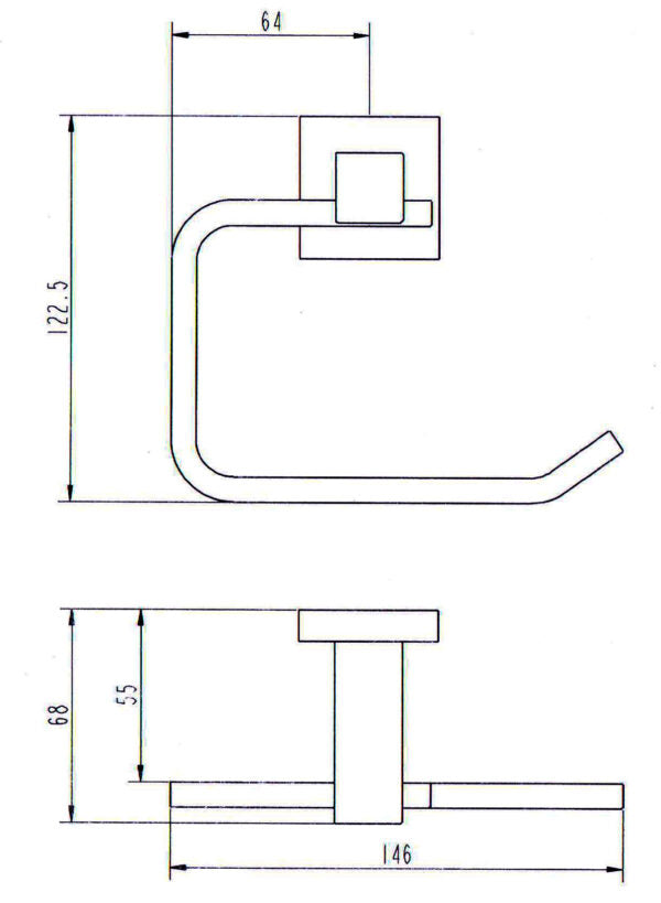 Square Toilet Paper Holder