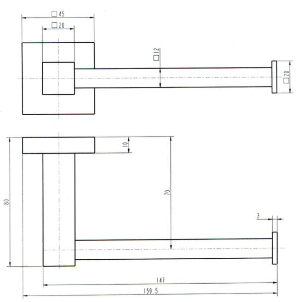 Square Toilet Paper Holder