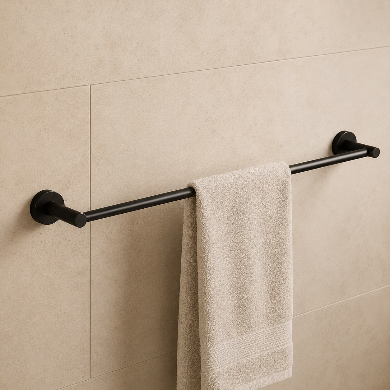 Cordoba Gunmetal Single Towel Rail 600mm