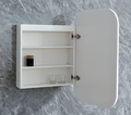 600mm Eric Round Corner LED Shaving Cabinet – Soft Close Mirror Door