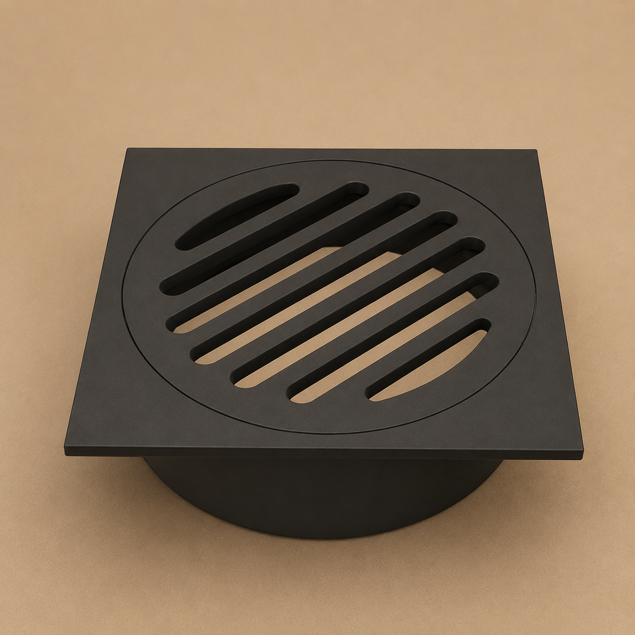 Black Square Floor Grate