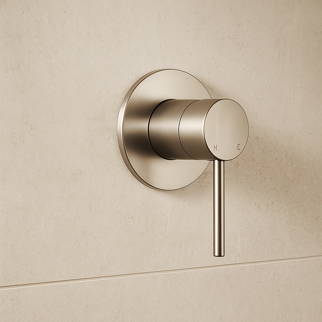 Valencia 64mm Brushed Nickel Wall Mixer
