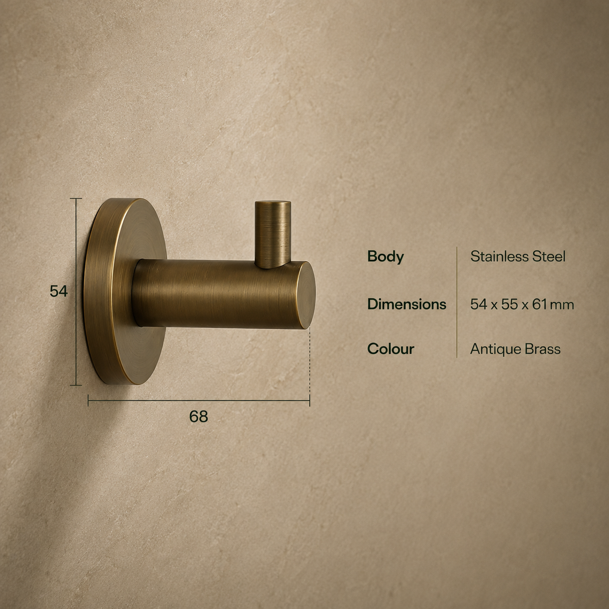 Seville Antique Brass Robe Hook