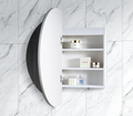 800mm LED Pearl Round Edge Shaving Cabinet – Natural Timber or Matt White Finish