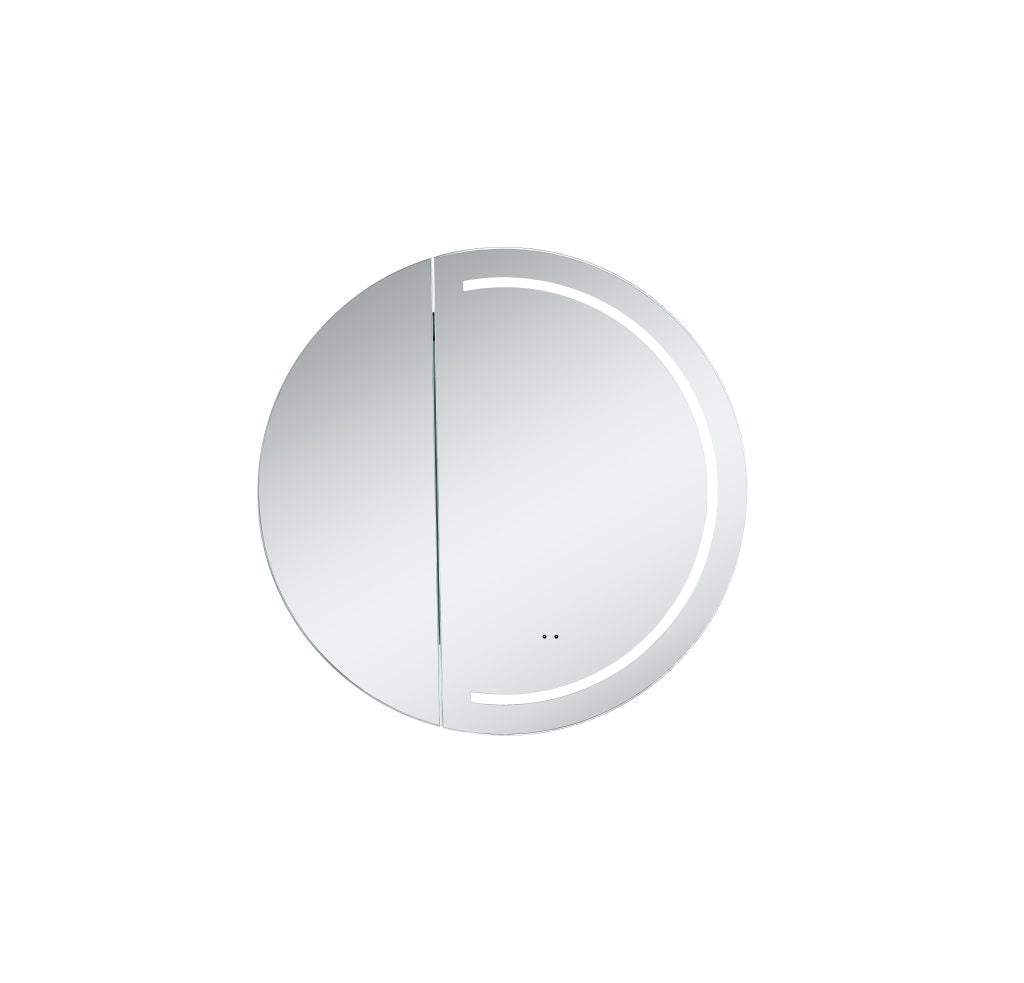800mm LED Pearl Round Edge Shaving Cabinet – Natural Timber or Matt White Finish