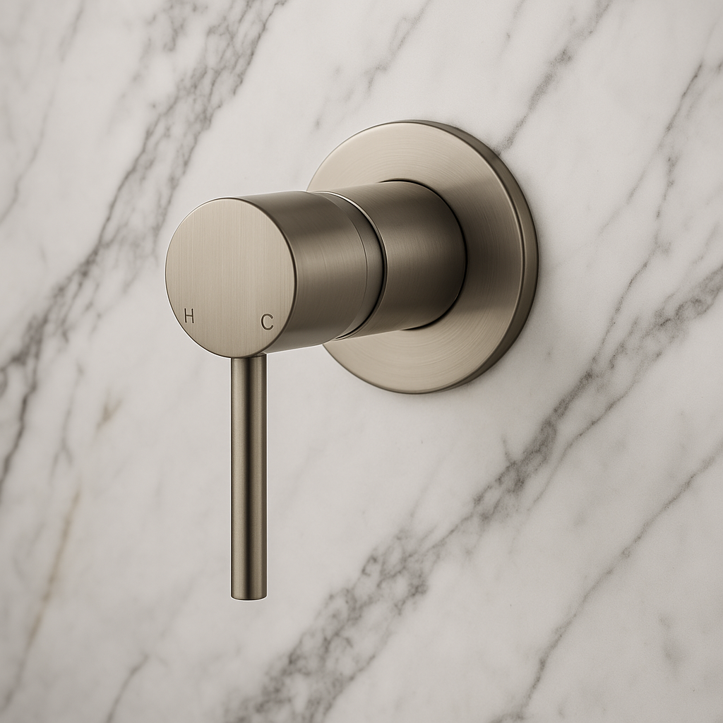 Valencia 80mm Brushed Nickel Wall Mixer