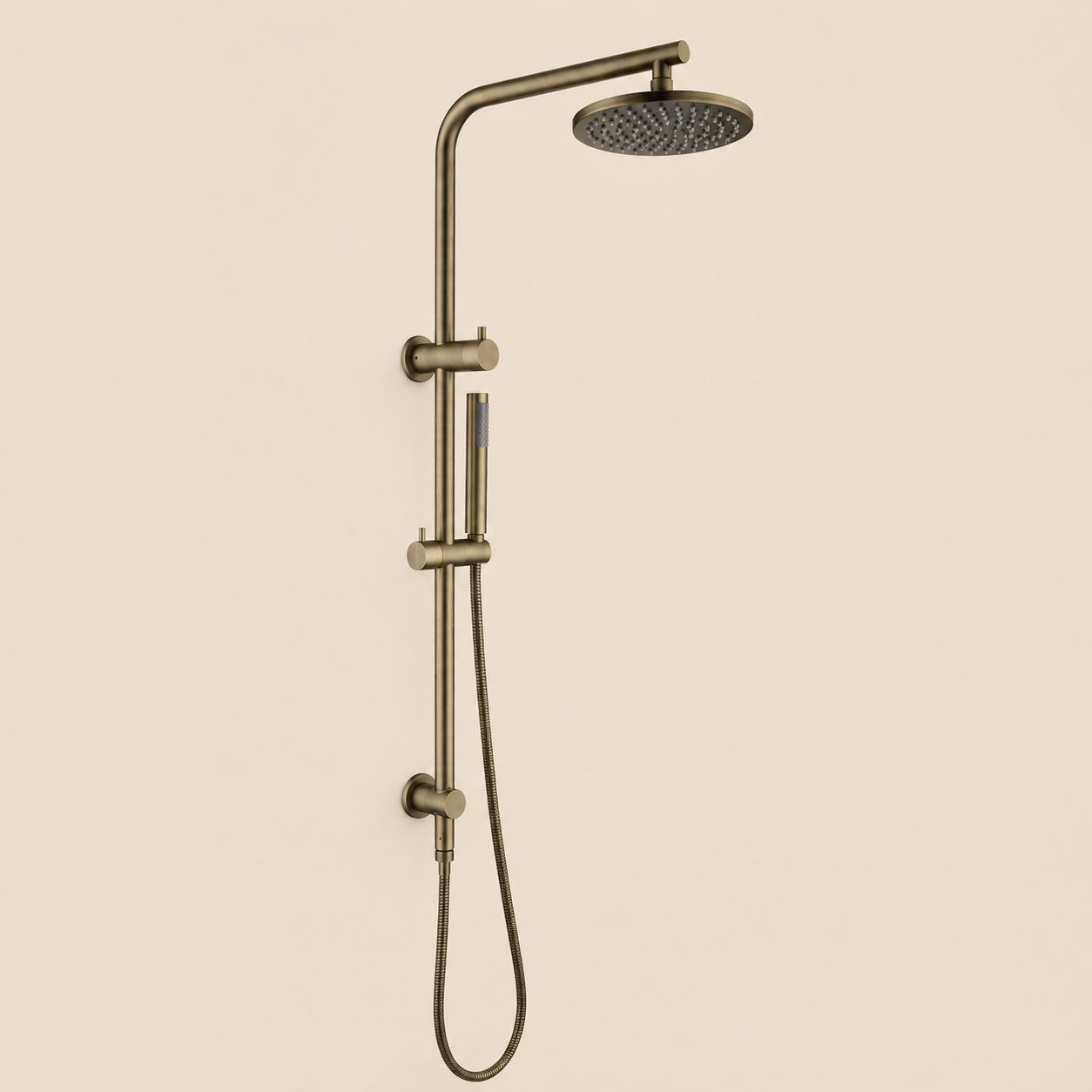 Seville Antique Brass Dual Shower Unit with Diverter