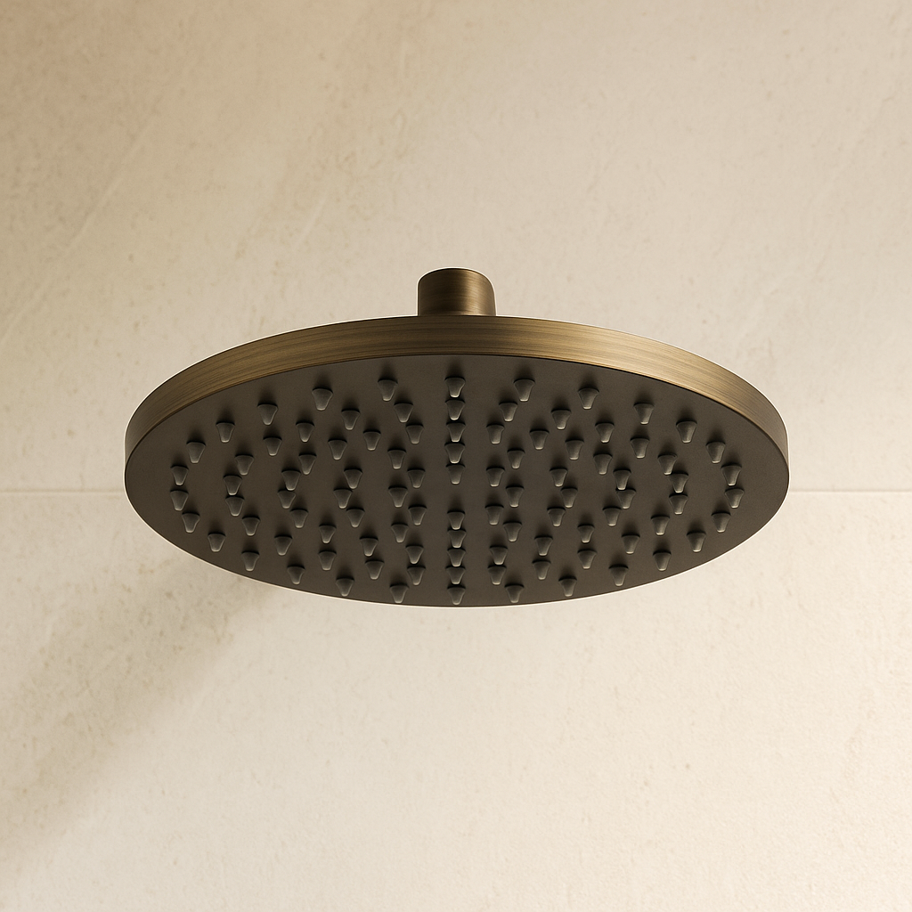 Seville Antique Brass Shower Head - 200mm