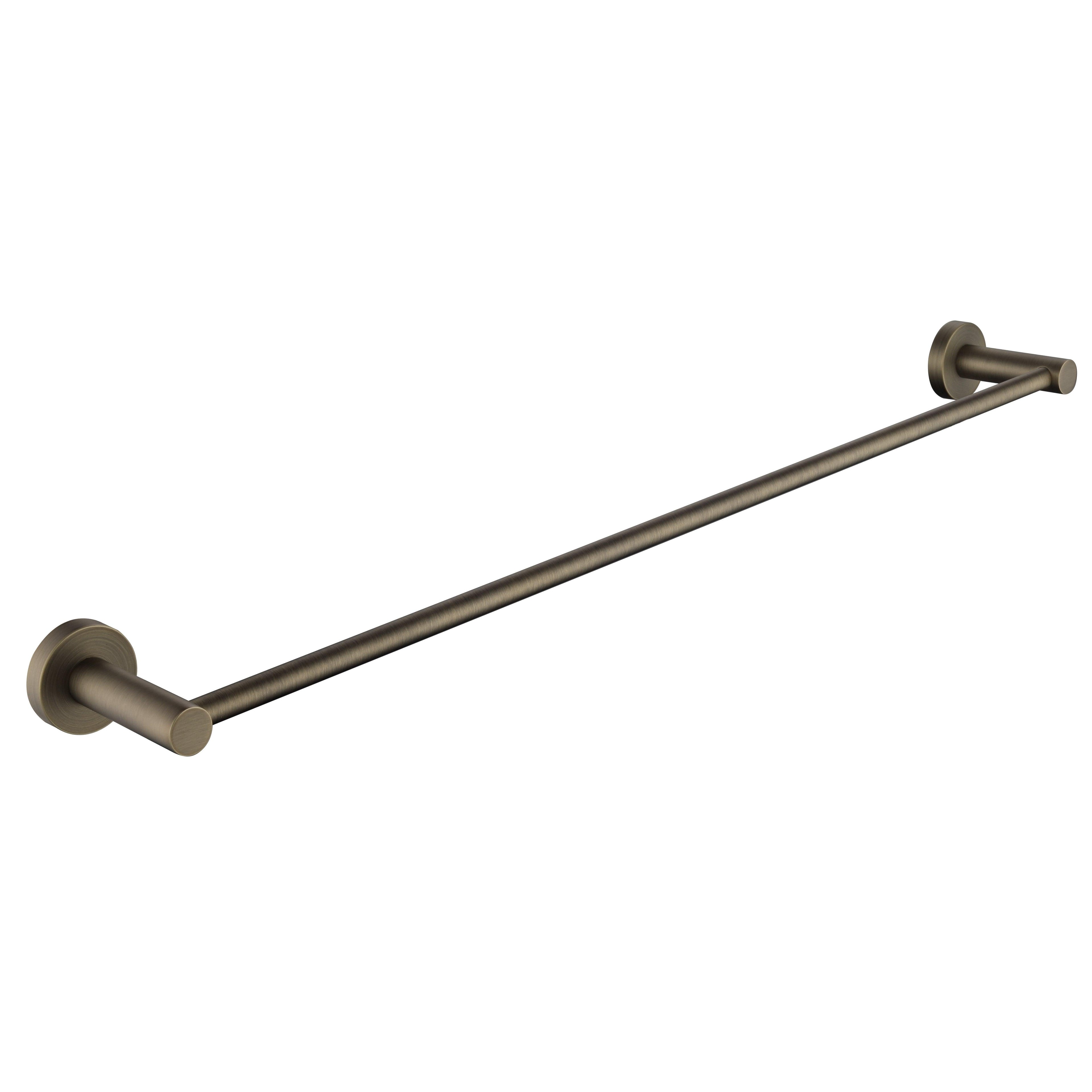 Seville Antique Brass Single Towel Rail 750mm