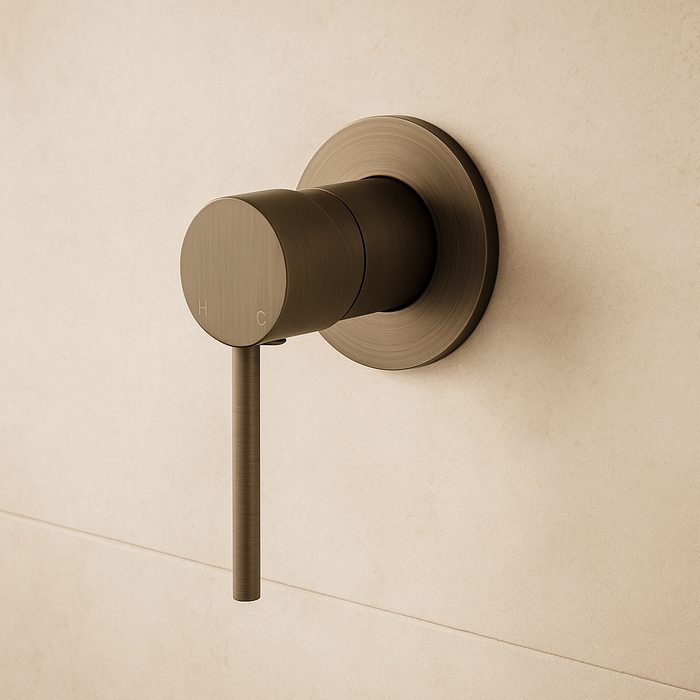 Seville Antique Brass Wall Mixer 80mm