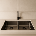 Onix Black Double Bowl Sink