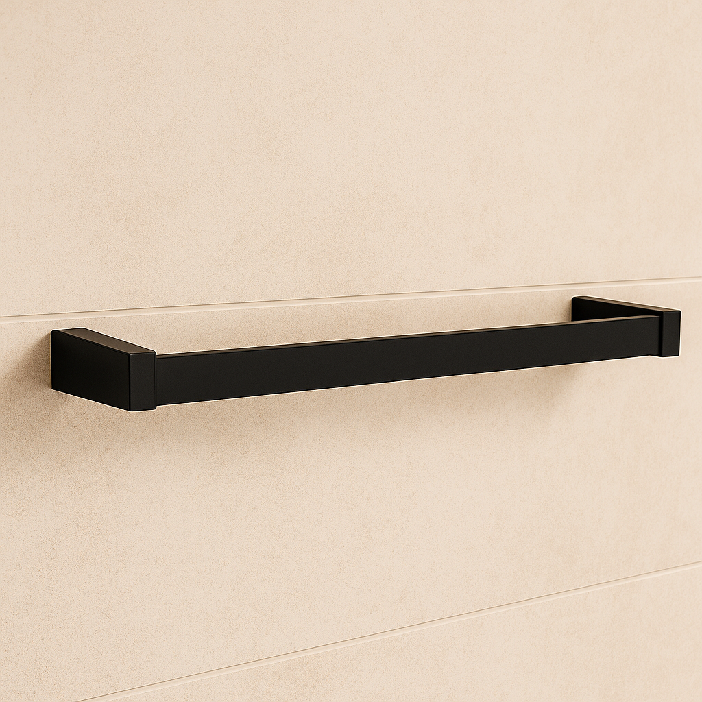Onix Black Double Towel Rail