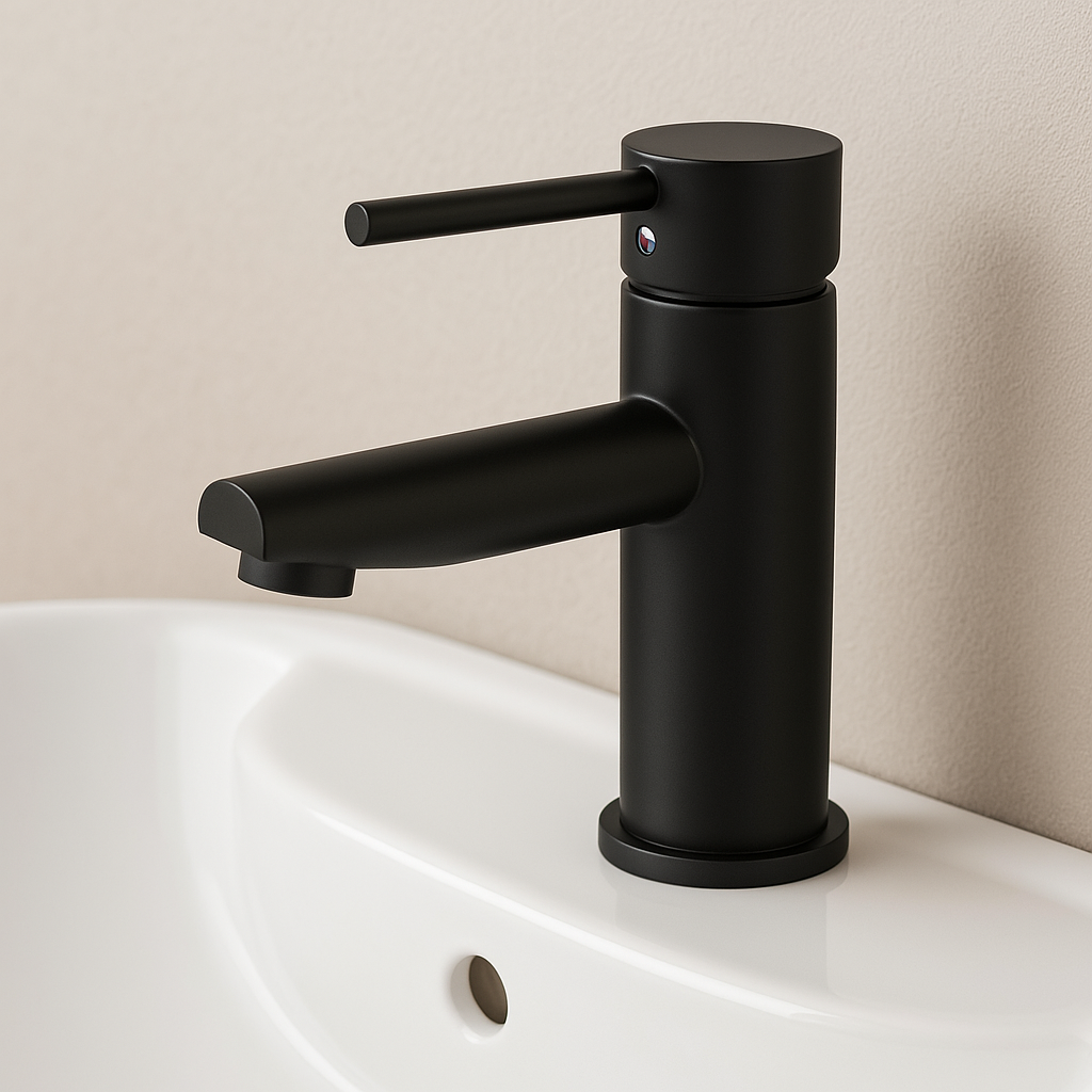 Onix Black Round Basin Mixer