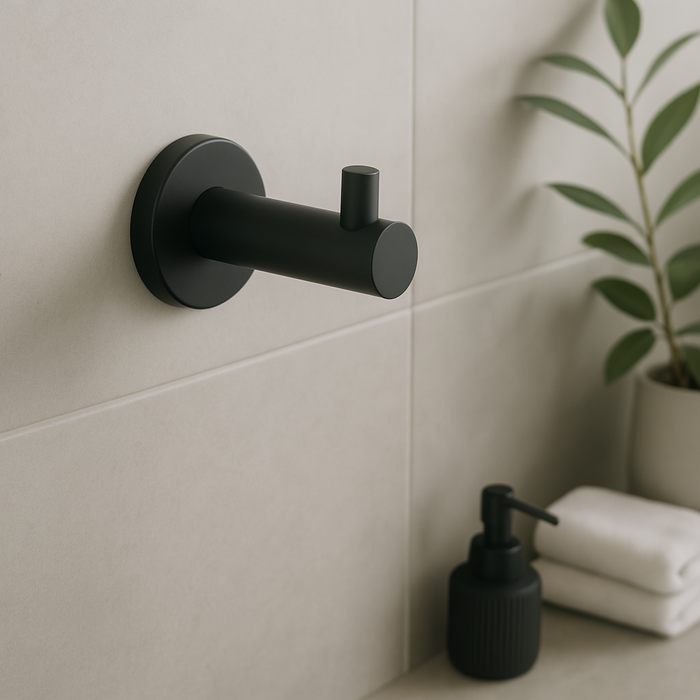 Onix Black Round Robe Hook
