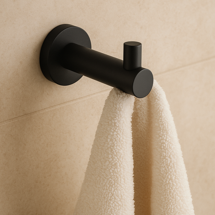 Onix Black Round Robe Hook