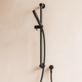 Black Round Shower Rail