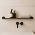 Black Round Stainless Steel Shelf 600*96