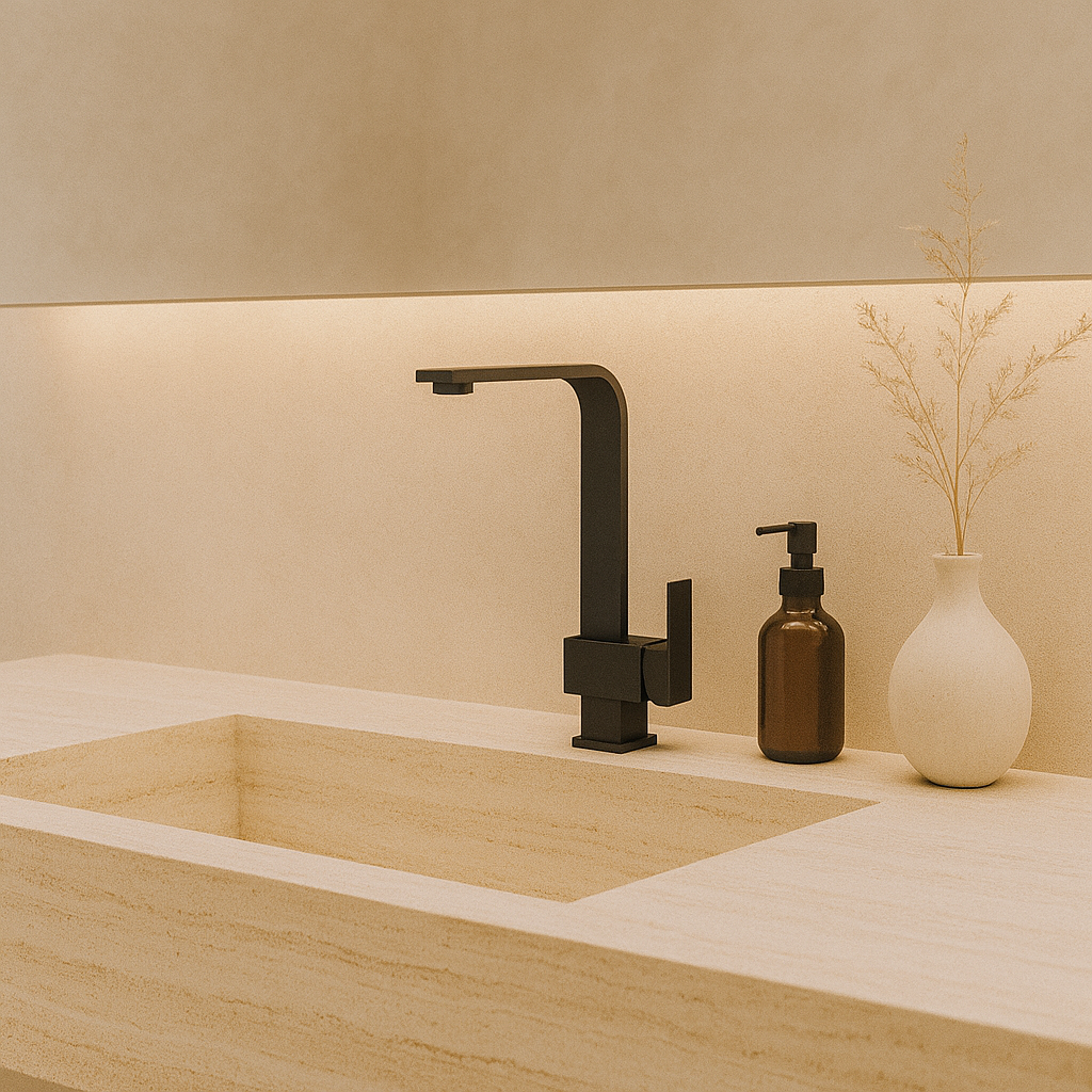 Black Square Kitchen Mixer