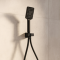 Onix Black Square Shower Unit on Bracket