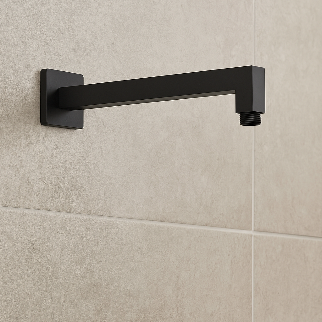 Onix Black Square Wall Mounted Shower Arm
