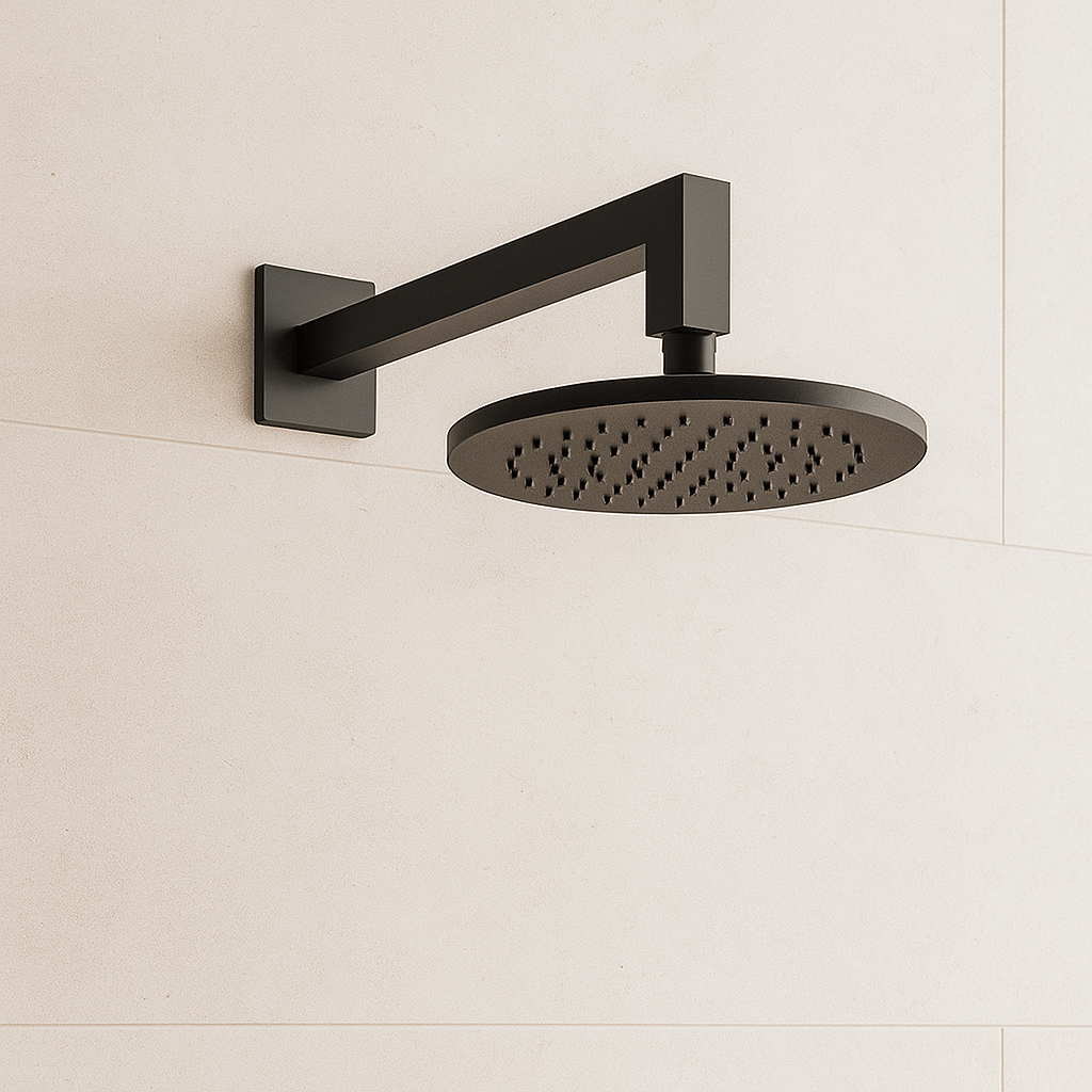 Onix Black Square Wall Mounted Shower Arm