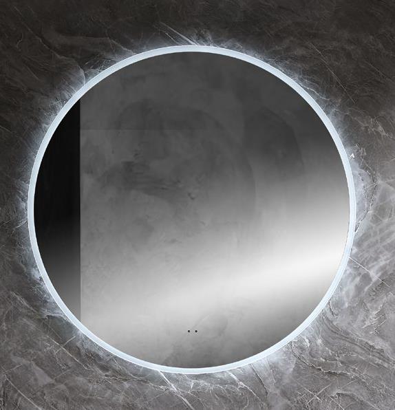 Boston LED Mirror – 800mm Round Backlit Mirror with Auto Demister & Touch Sensor