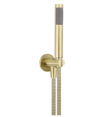 Marbella Brushed Gold Shower Handpiece on Bracket