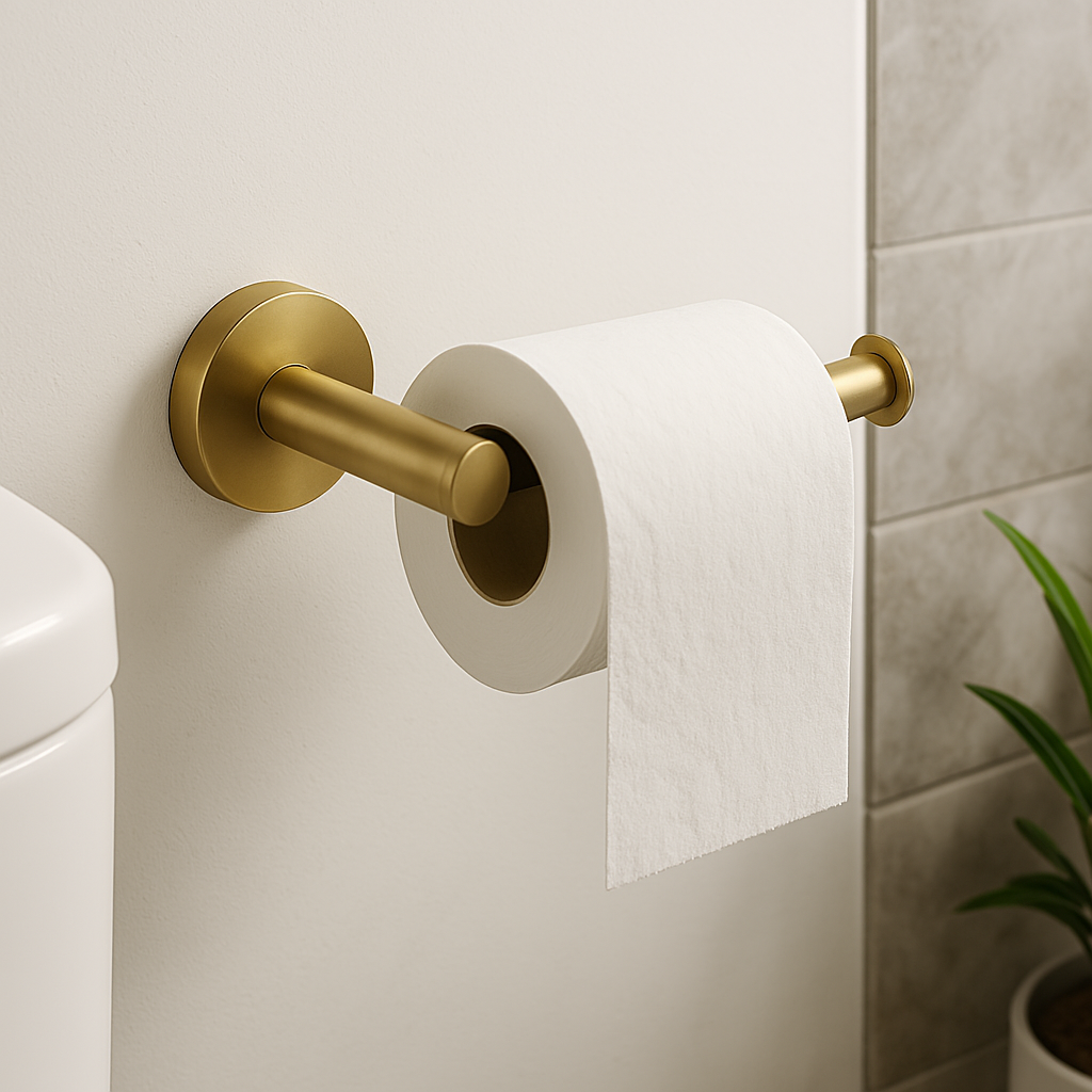 Marbella Brushed Gold Toilet Paper Holder