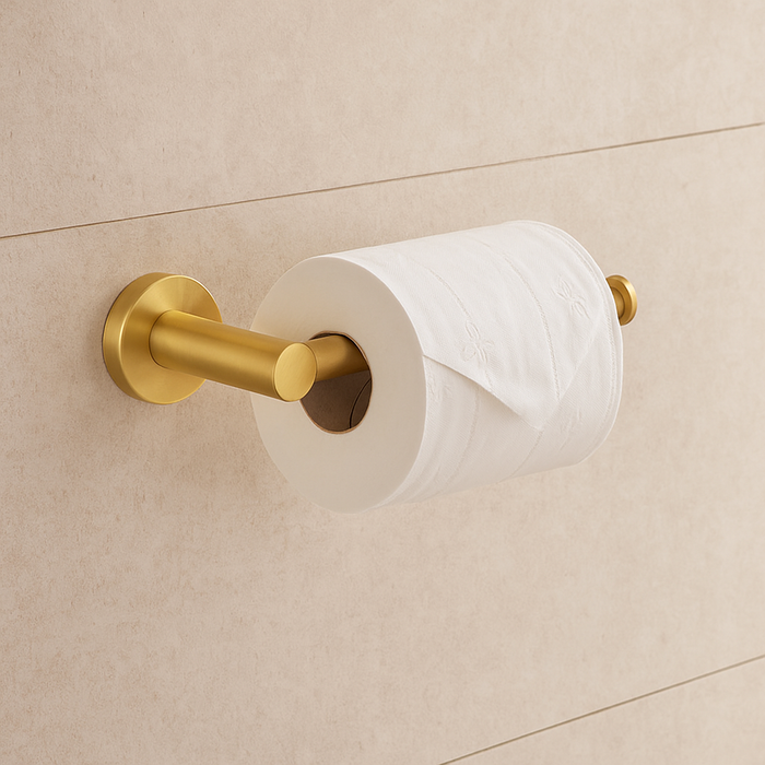 Marbella Brushed Gold Toilet Roll Holder
