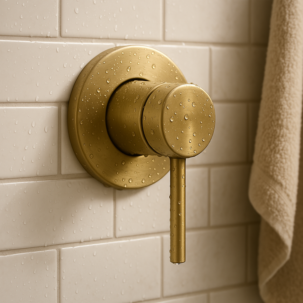 Marbella Brushed Gold Wall Mixer