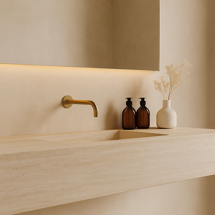 Marbella Brushed Gold Wall Spout