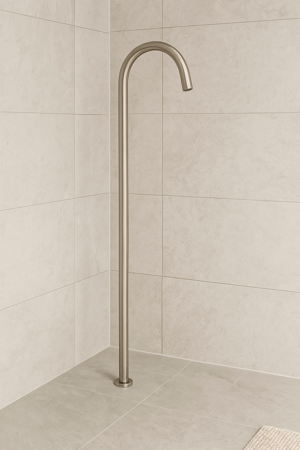 Valencia Brushed Nickel Floor Bath Spout