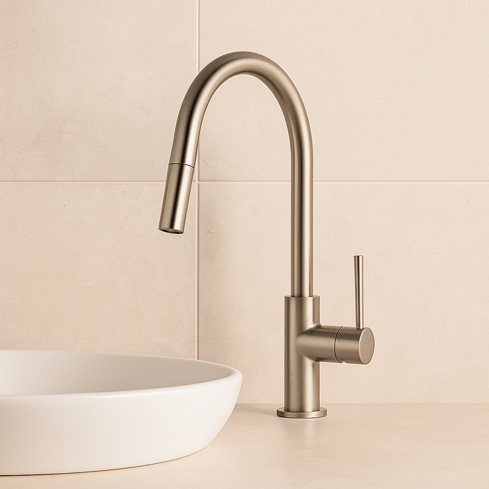 Valencia Brushed Nickel Pull-out Kitchen/Laundry Mixer