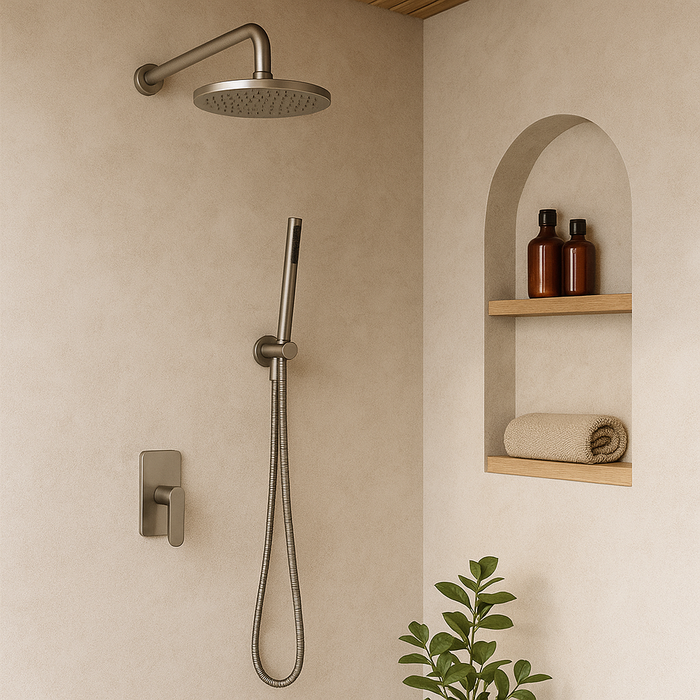 Valencia Brushed Nickel Shower Handpiece on Bracket