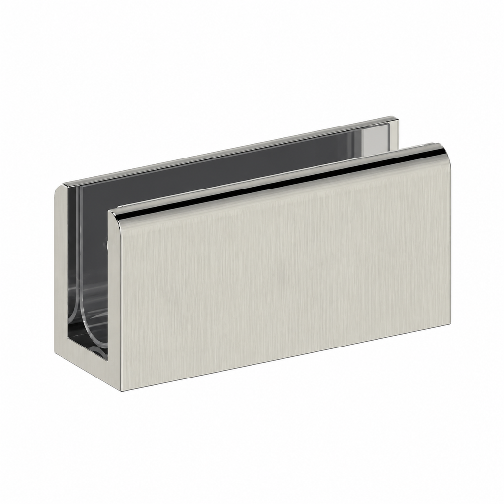 Valencia Brushed Nickel Shower Glass Clamp