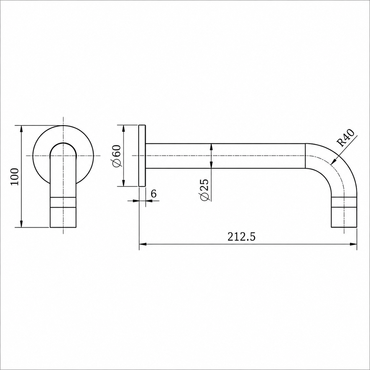 Valencia Brushed Nickel Wall Spout