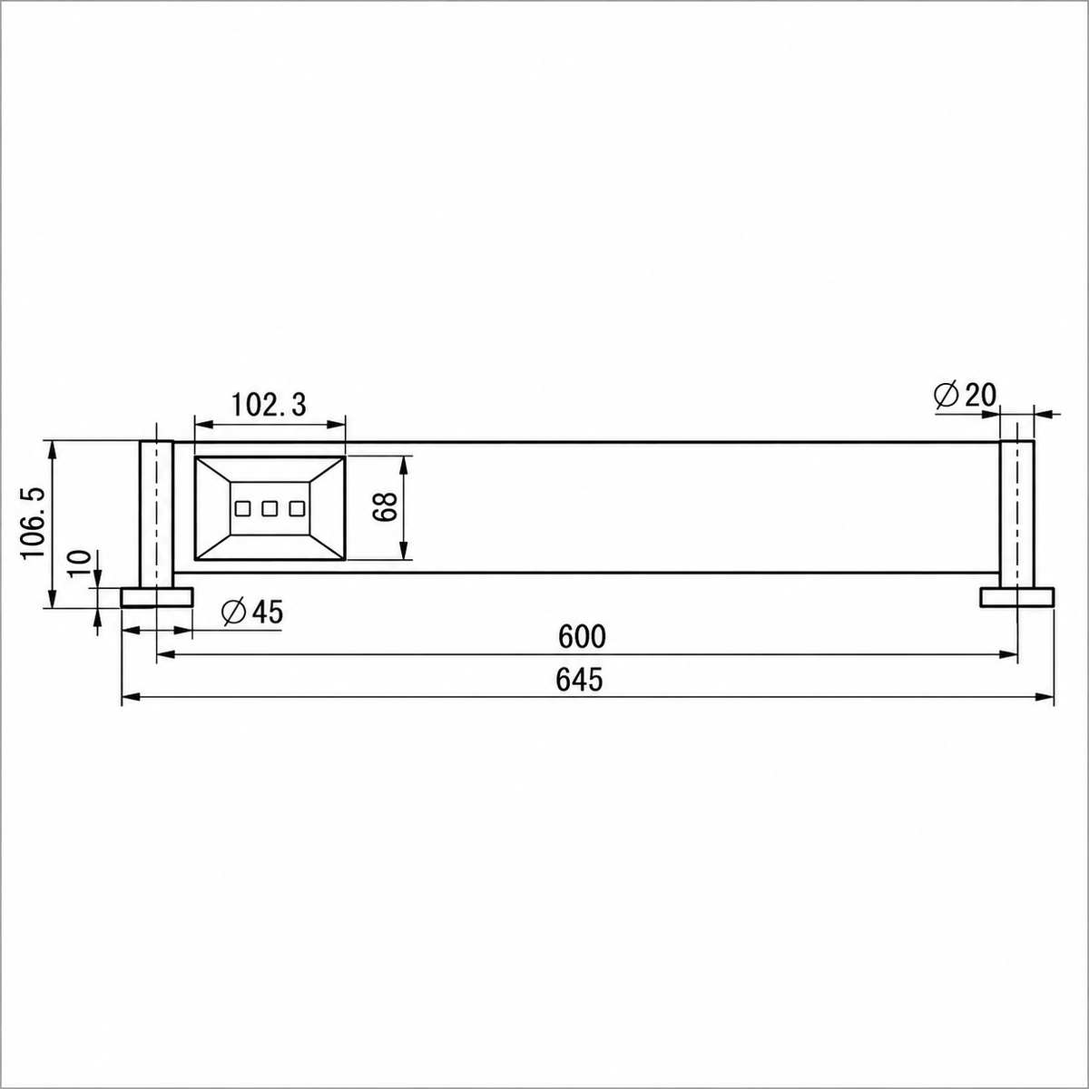 Chrome Metal Shelf