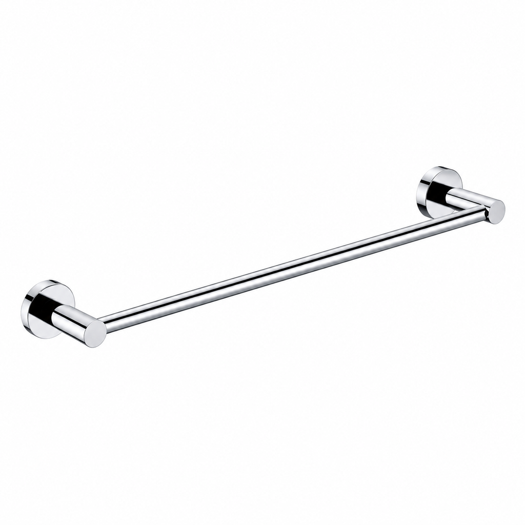 Chrome Round Single Towel Rail 750mm