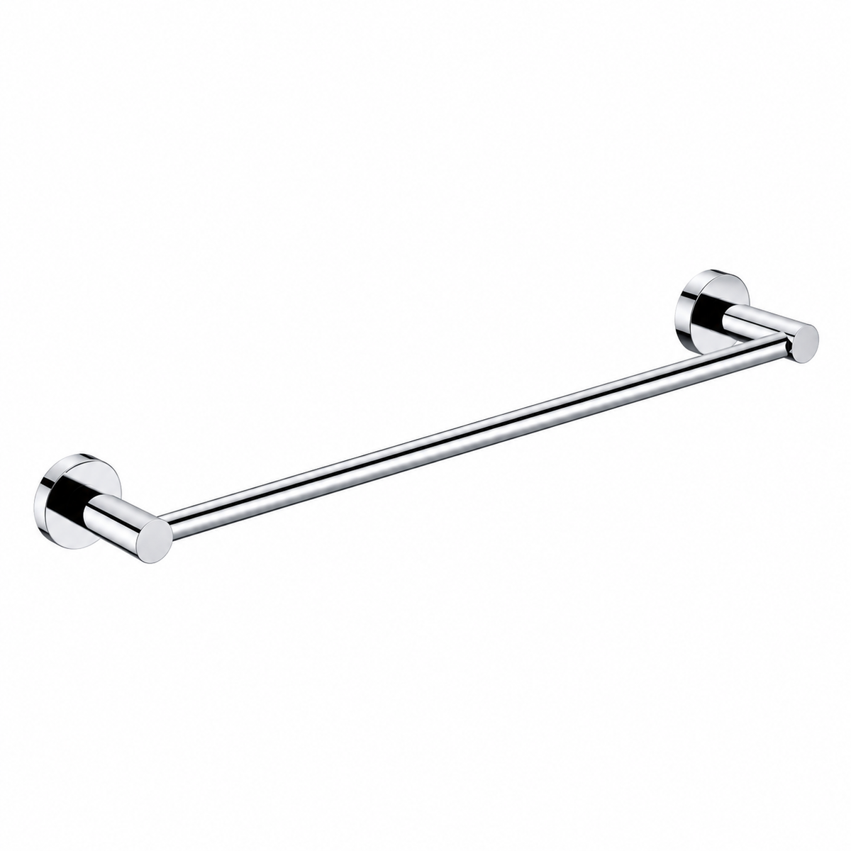 Chrome Round Single Towel Rail 750mm