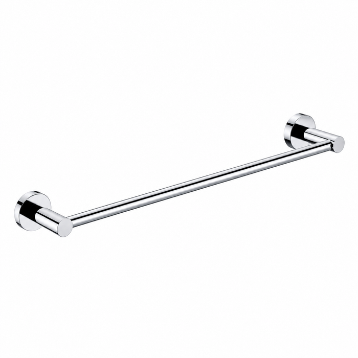 Chrome Round Single Towel Rail 750mm