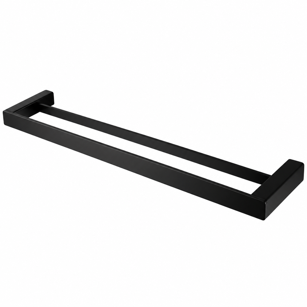 Onix Black Double Towel Rail