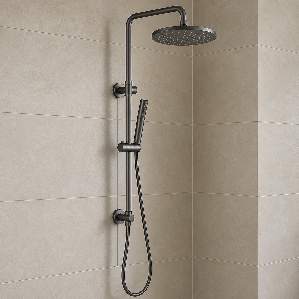 Cordoba Gunmetal Dual Shower with Diverter