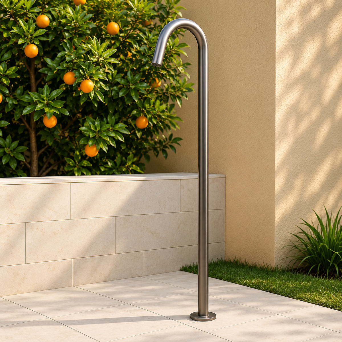 Cordoba Gunmetal Floor Bath Spout