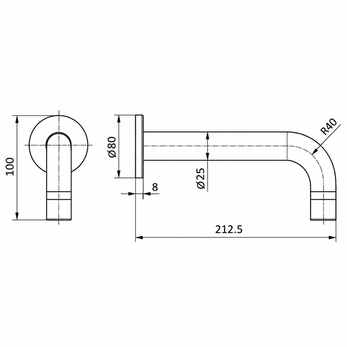 Valencia Brushed Nickel Spout