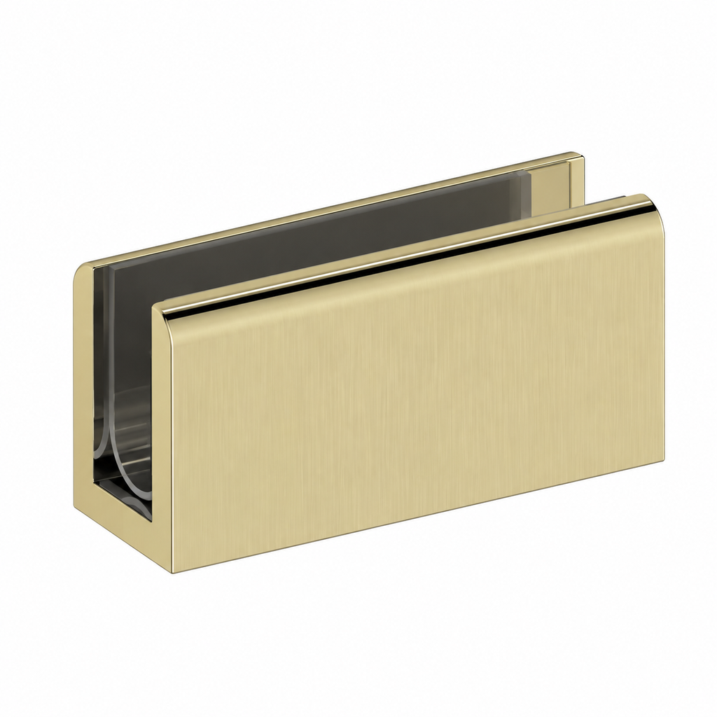 Marbella Brushed Gold Shower Glass Clamp