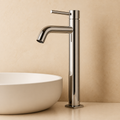 Chrome Tall Round Basin Mixer